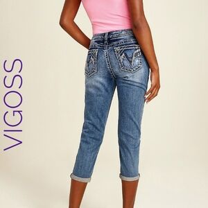 Vigoss Faded Blue Jean Capris